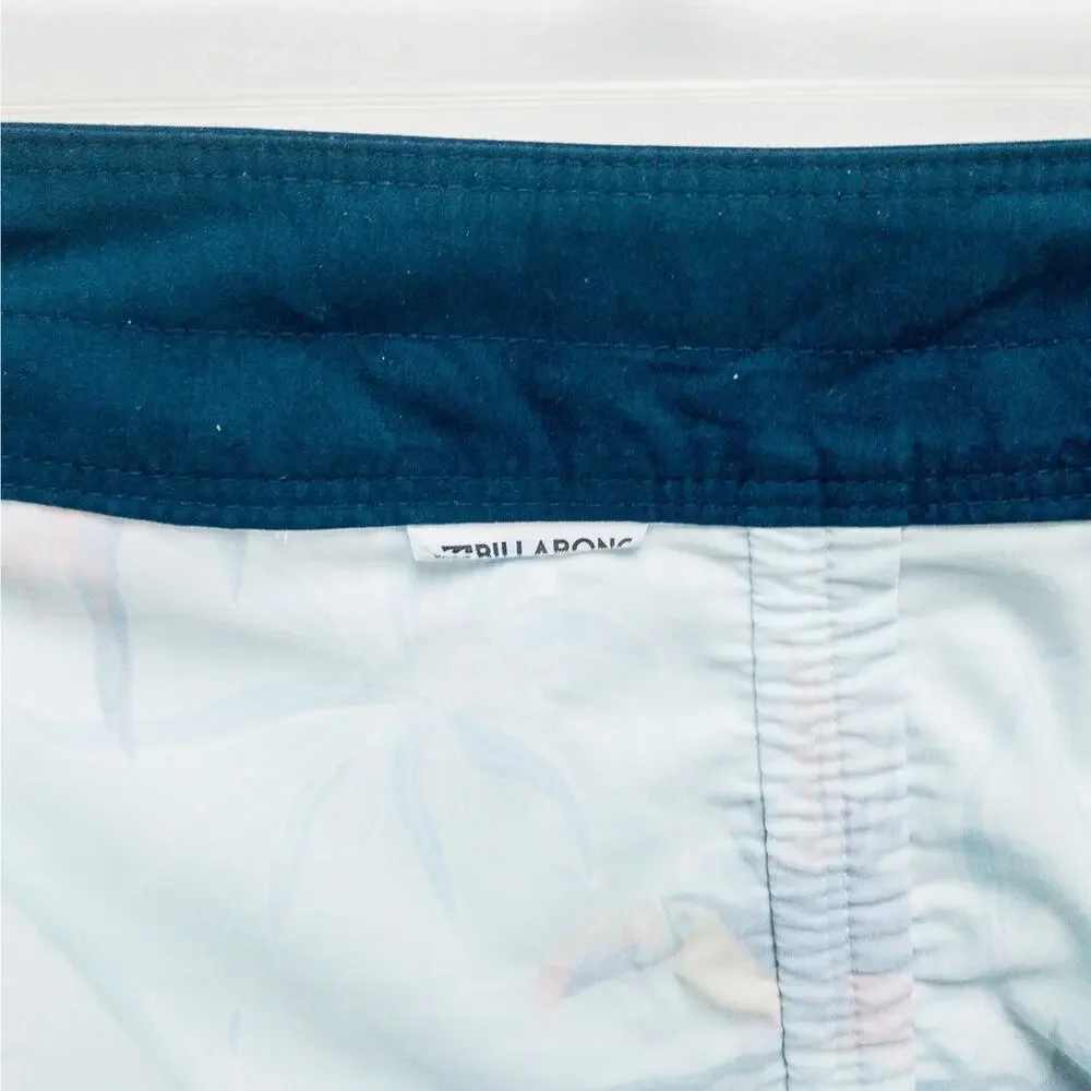 Billabong Board Shorts Men’s 32 Blue Toucan Print Surf Swim Trunks 73 Pro